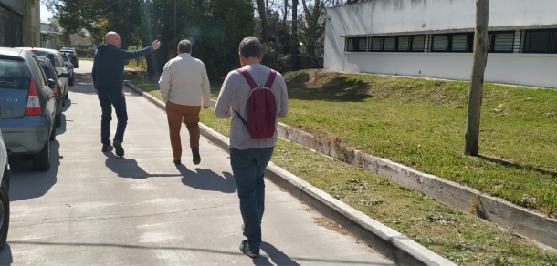 Preparativos para el comienzo de la obra de los Laboratorios Integrados
