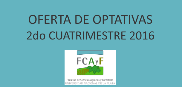 Listado Optativas Segundo Cuatrimestre 2016